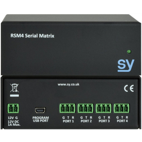 Serial Matrix With 4 Bidirectional RS232 Ports Fully Configurable Via